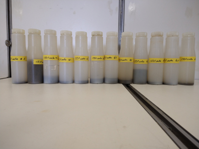 Recovered sediment trap samples