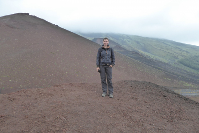 Sophie Paul on Mount Etna