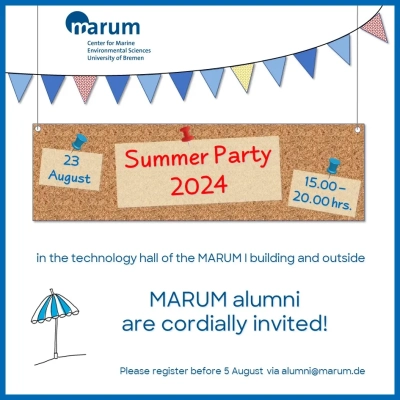 Invitation for MARUM Summer Party
